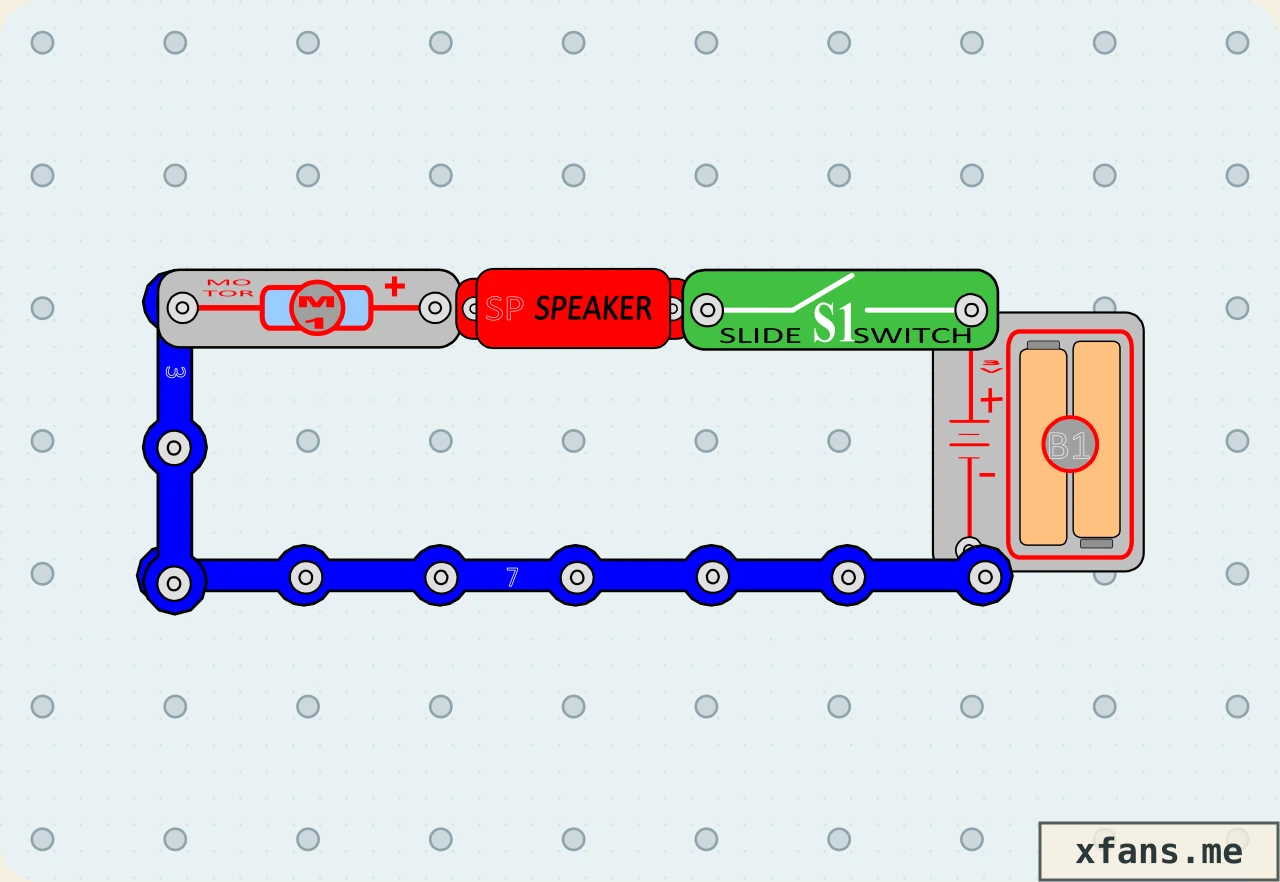 Hear the Motor final circuit diagram with labeled electronic components