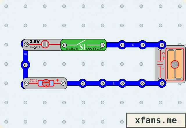 Lamp and Fan in Parallel final circuit diagram