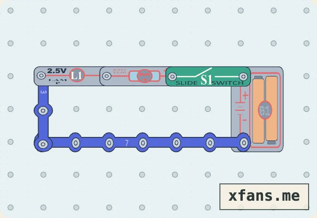 Lamp and Fan in Series final circuit diagram