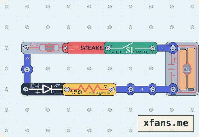 Motor Sound with LED final circuit diagram