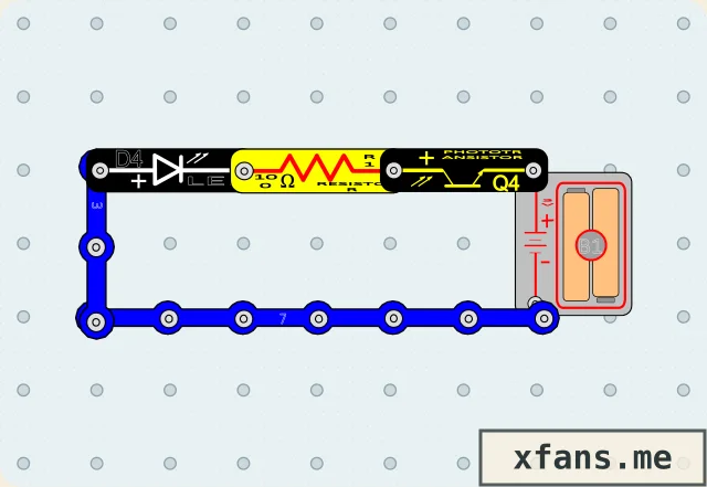 Phototransistor LED Control final circuit diagram