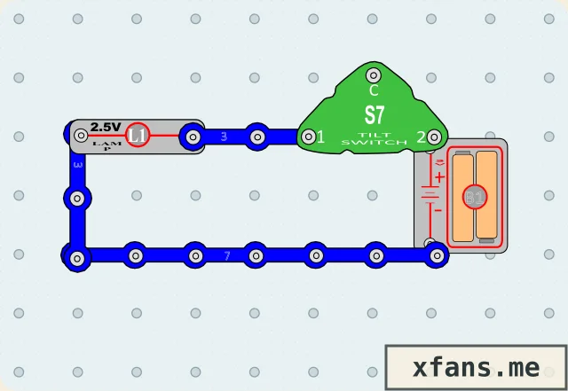 Tilt-Activated Lamp final circuit diagram