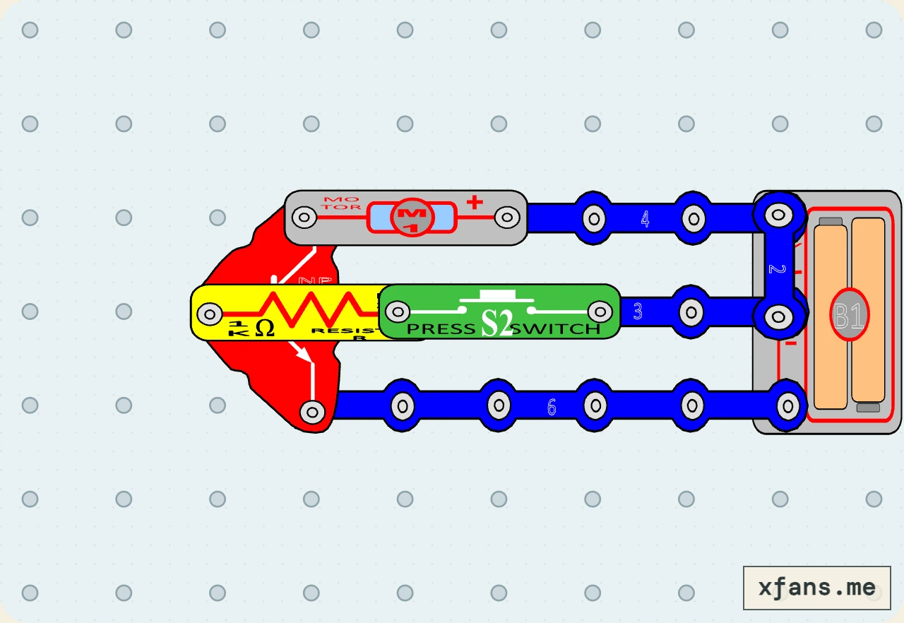 Transistor Motor Driver final circuit diagram with labeled electronic components
