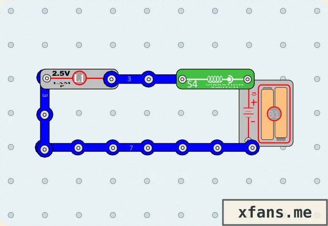 Vibration-Activated Lamp final circuit diagram