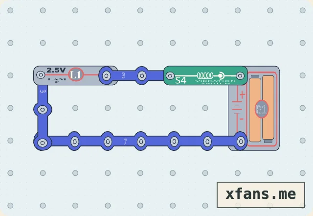 Vibration-Activated Lamp final circuit diagram